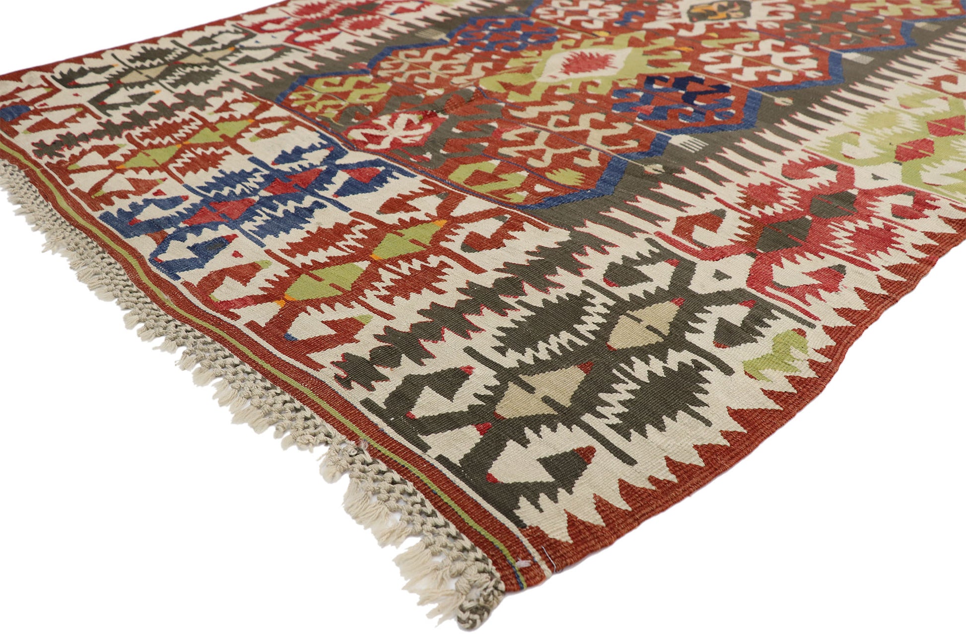 5 x 13 Antique Caucasian Tribal Kilim Rug 73271