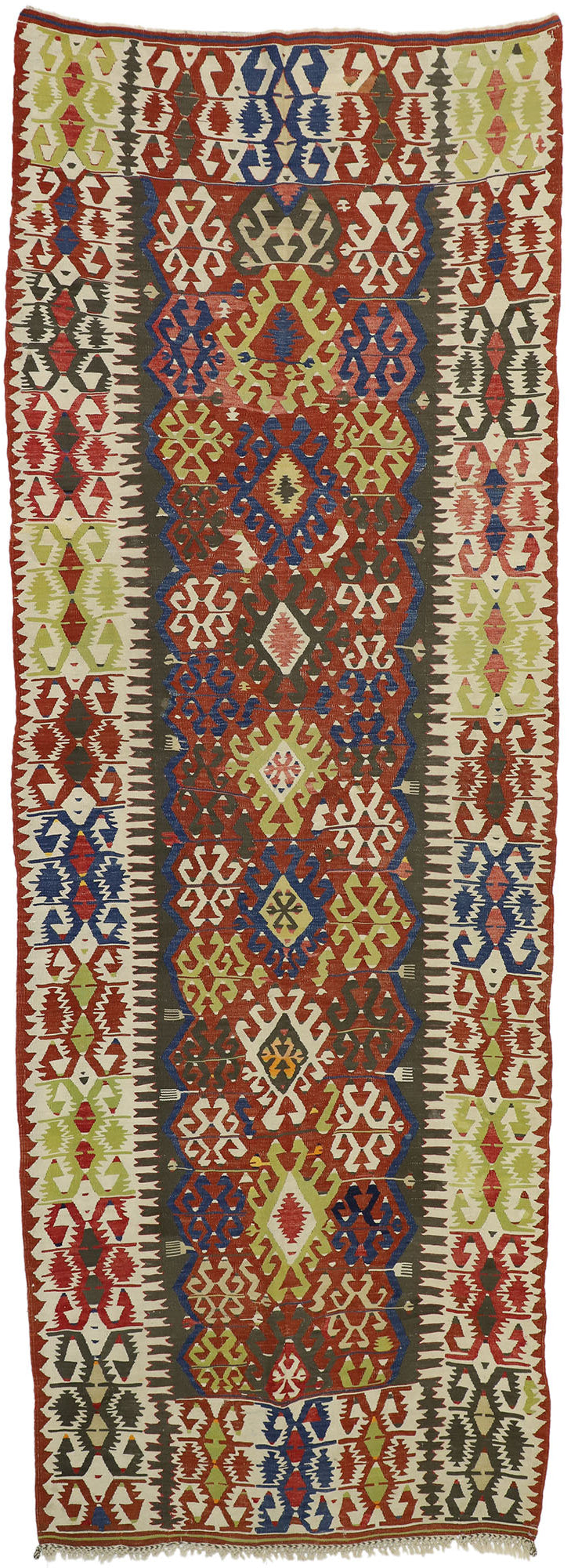 5 x 13 Antique Caucasian Tribal Kilim Rug 73271