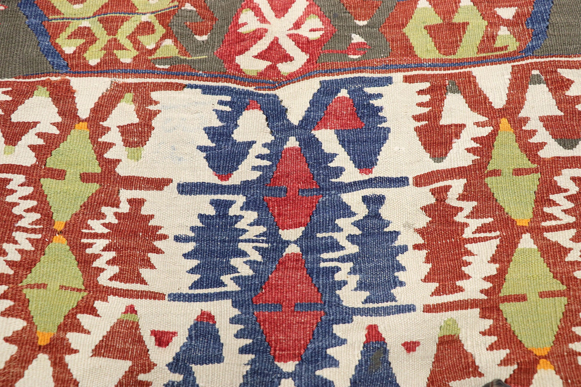 5 x 13 Antique Caucasian Tribal Kilim Rug 73271
