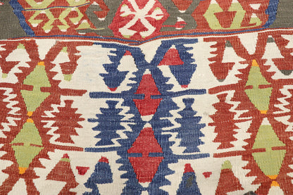 5 x 13 Antique Caucasian Tribal Kilim Rug 73271
