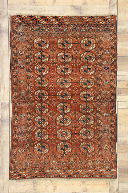 4 x 6 Antique Turkoman Tekke Rug 73274