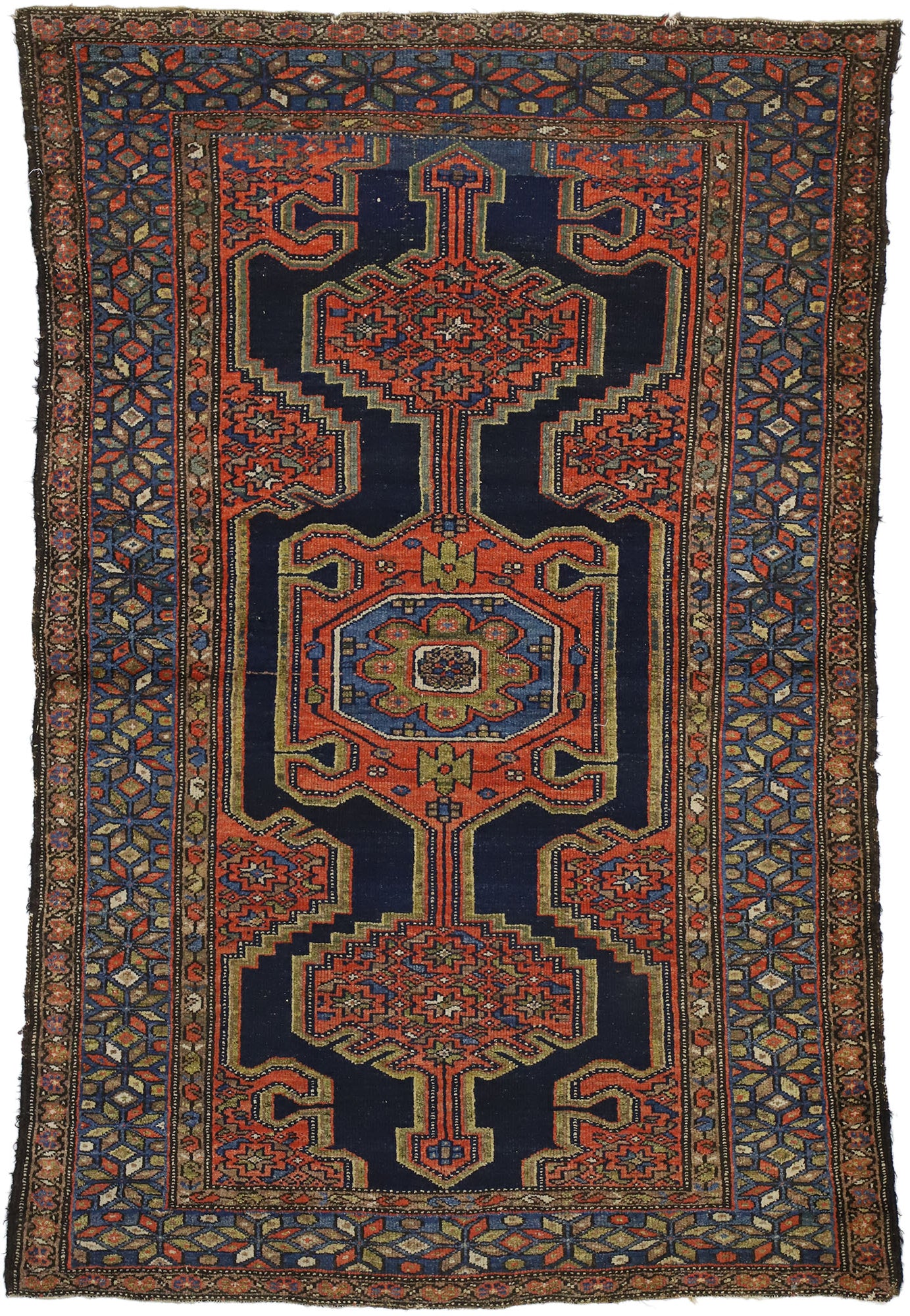 4 x 6 Antique Persian Hamadan Rug 73275