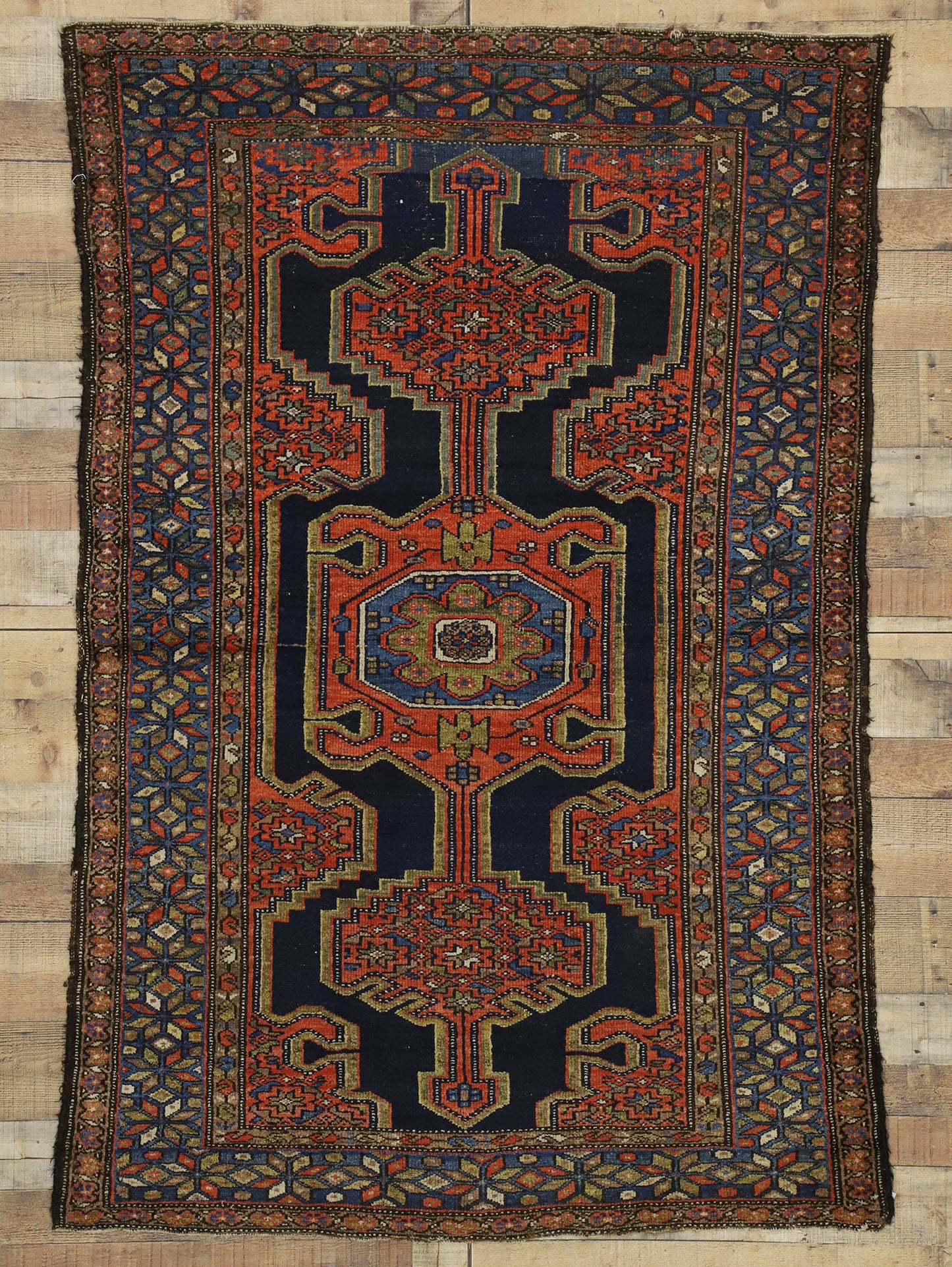 4 x 6 Antique Persian Hamadan Rug 73275