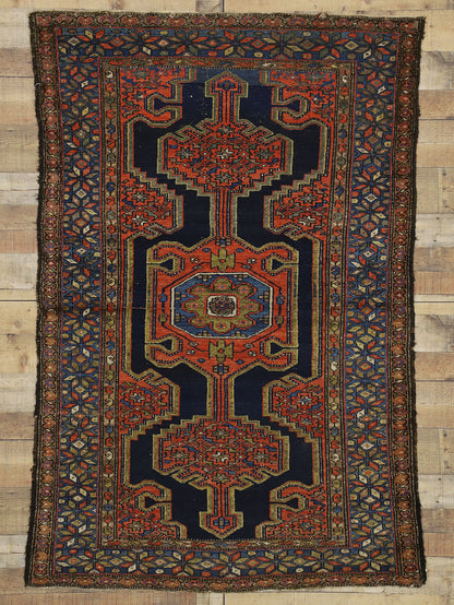 4 x 6 Antique Persian Hamadan Rug 73275