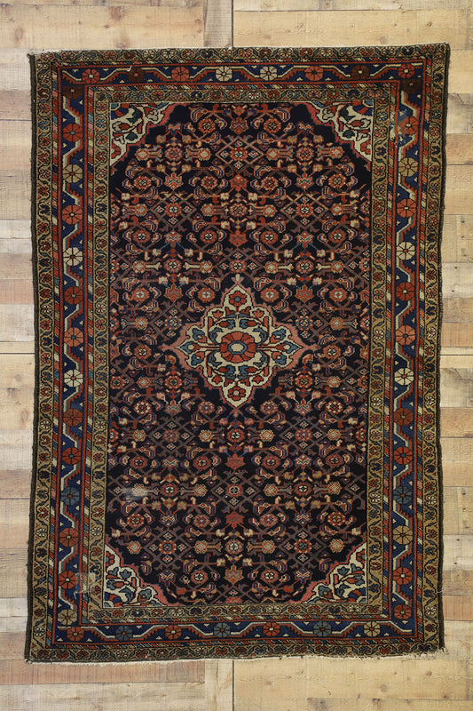 4 x 7 Antique Persian Hamadan Rug 73277