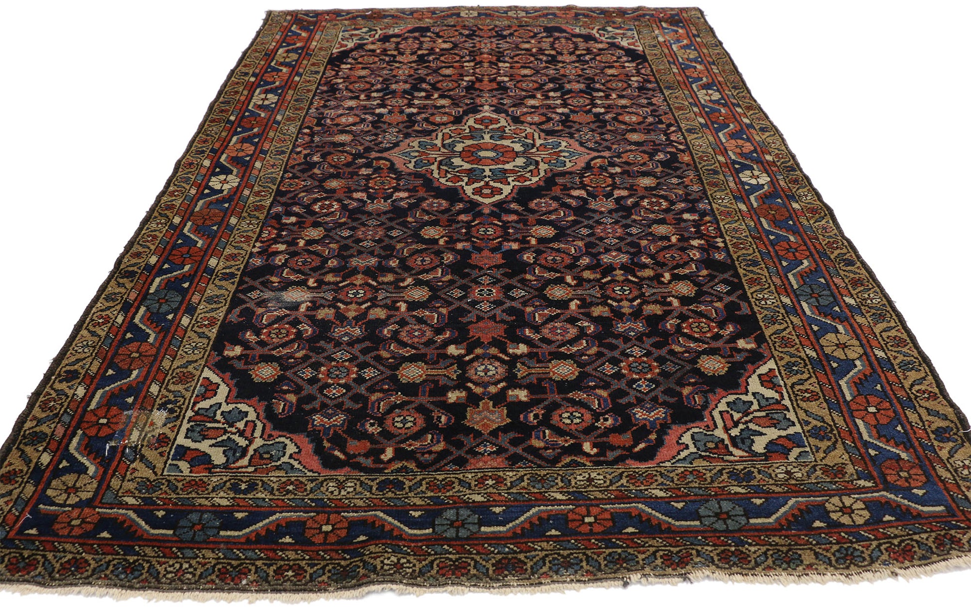 4 x 7 Antique Persian Hamadan Rug 73277