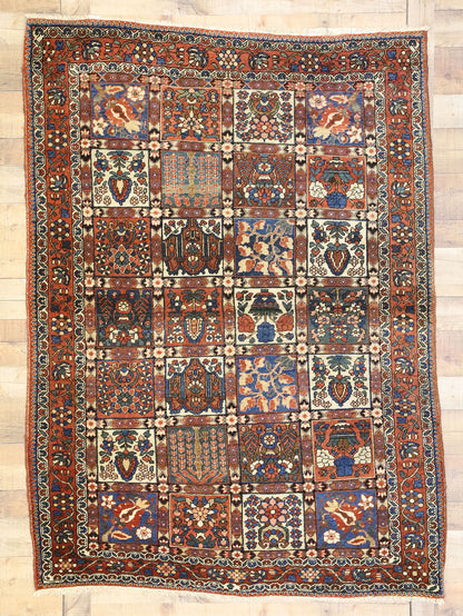 5 x 7 Antique Persian Bakhtiari Rug 73282
