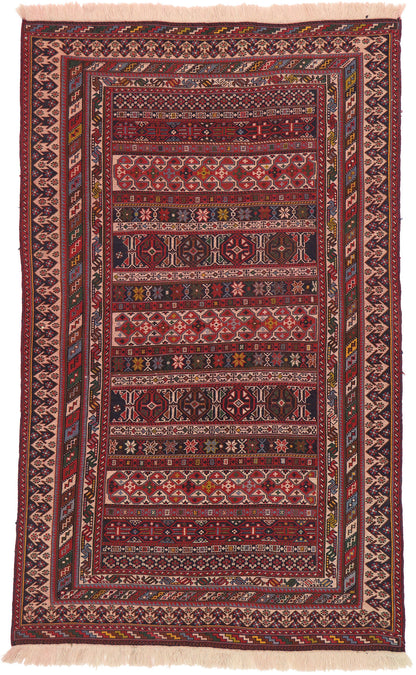5 x 8 Vintage Persian Soumak Rug 73290