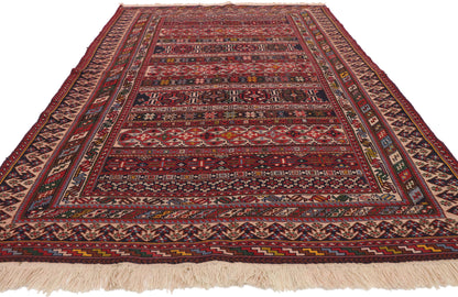 5 x 8 Vintage Persian Soumak Rug 73290