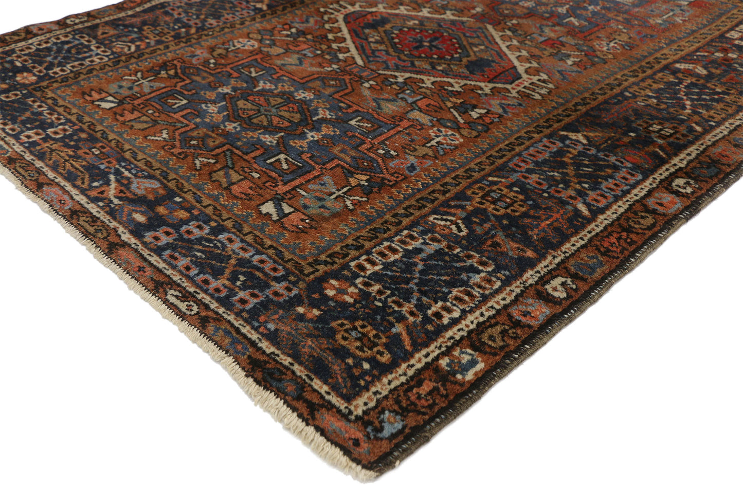 3 x 4 Antique Persian Heriz Rug 73292