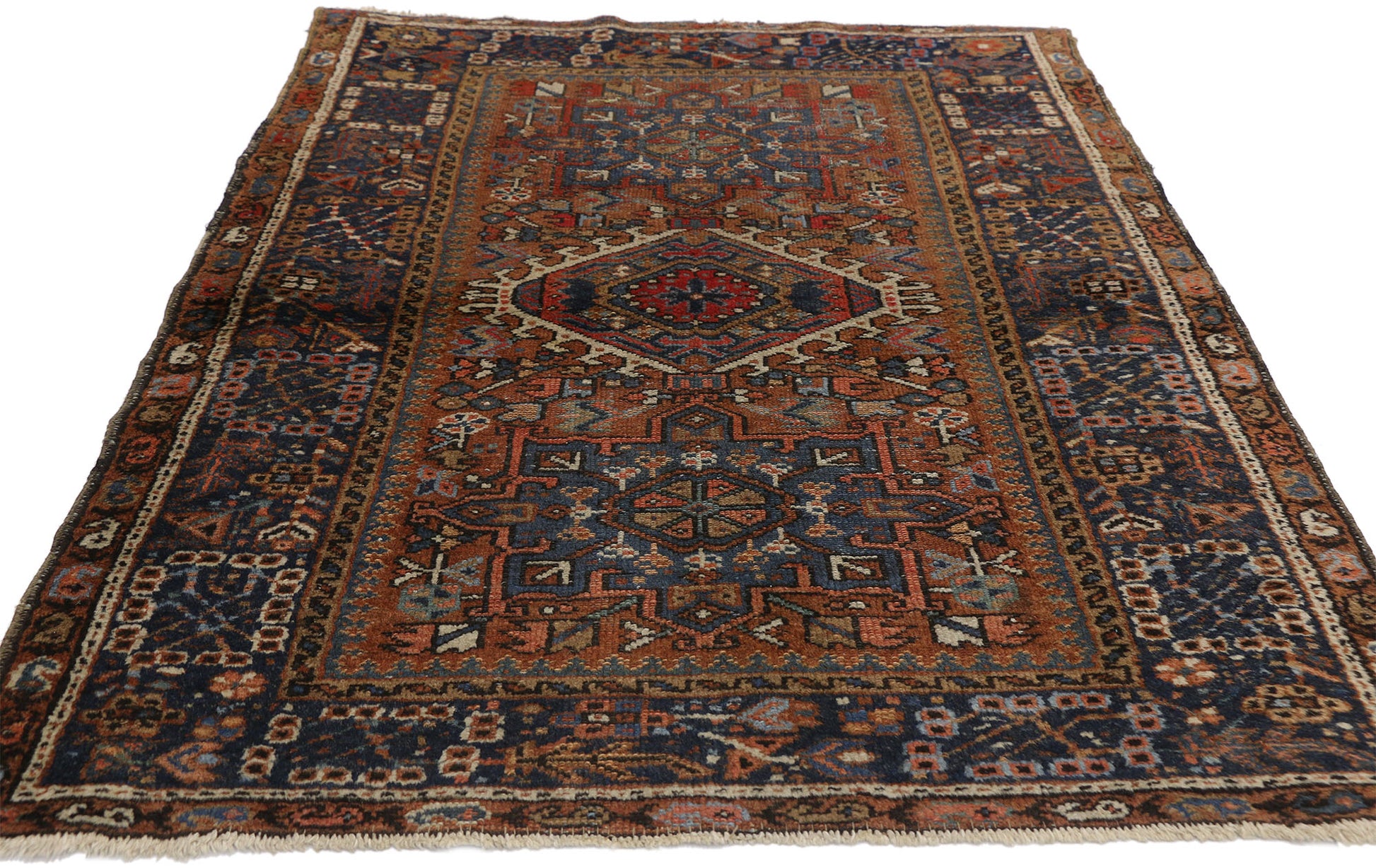 3 x 4 Antique Persian Heriz Rug 73292