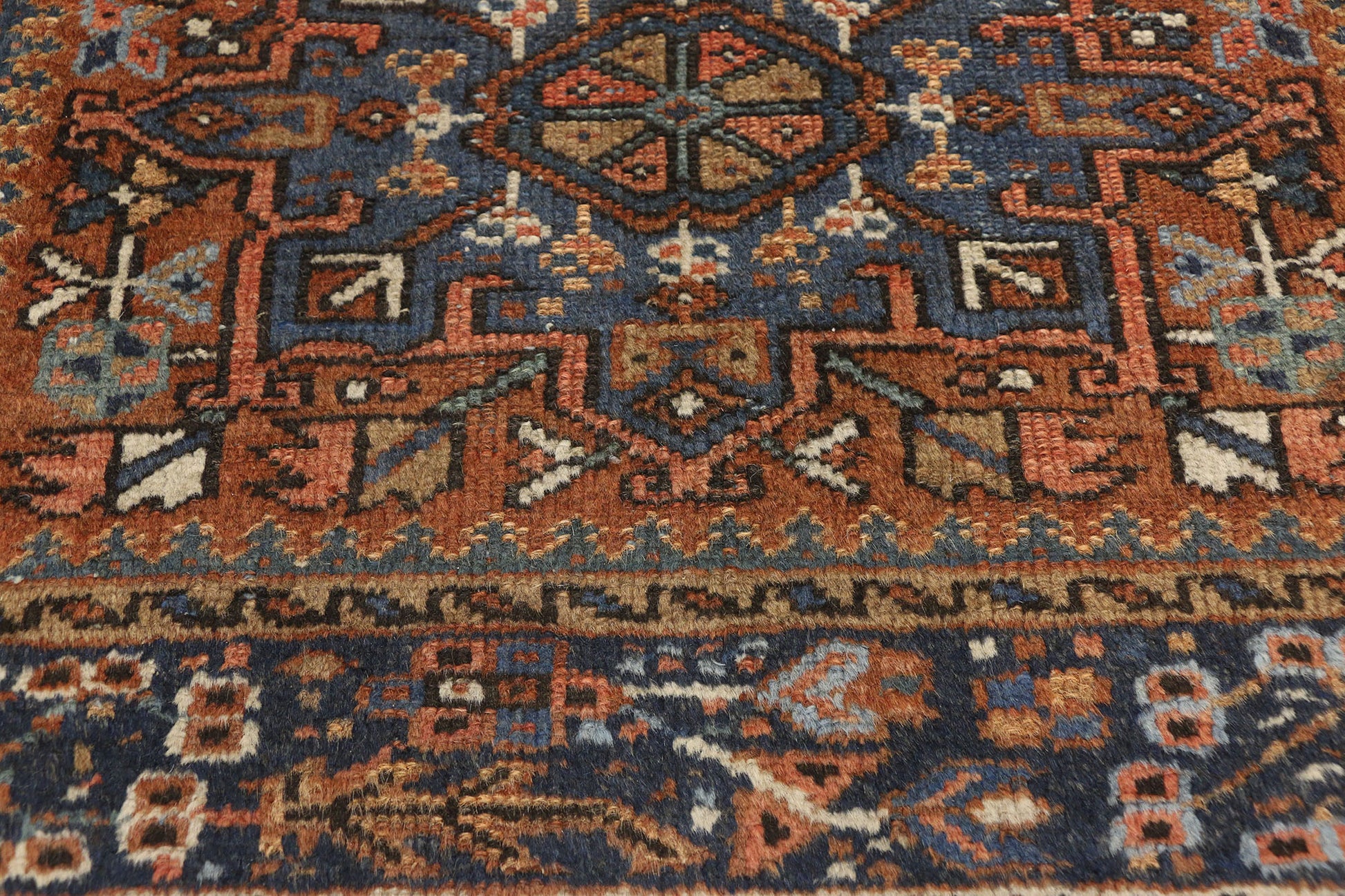 3 x 4 Antique Persian Heriz Rug 73292
