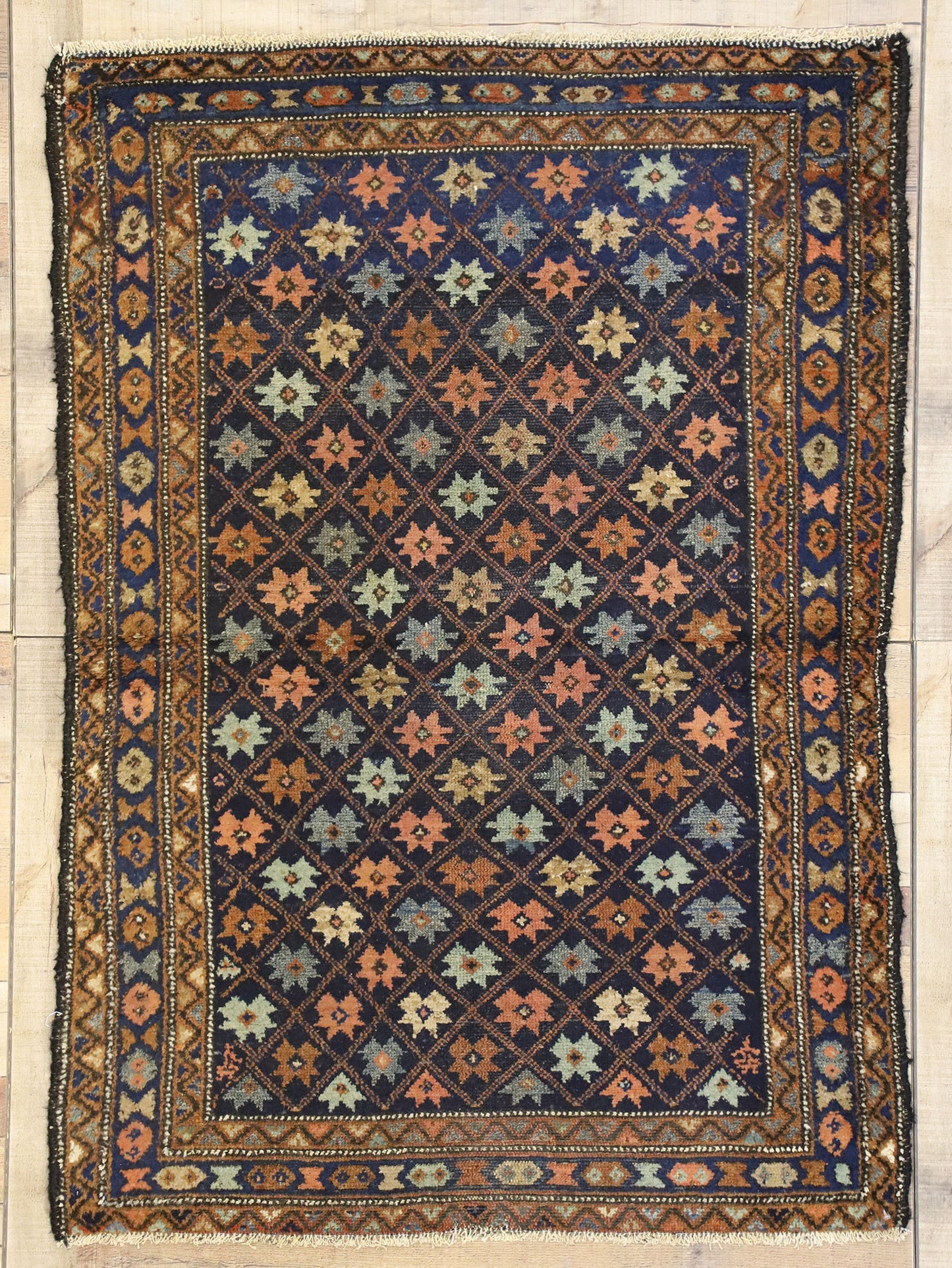 4 x 5 Antique Persian Hamadan Rug 73301