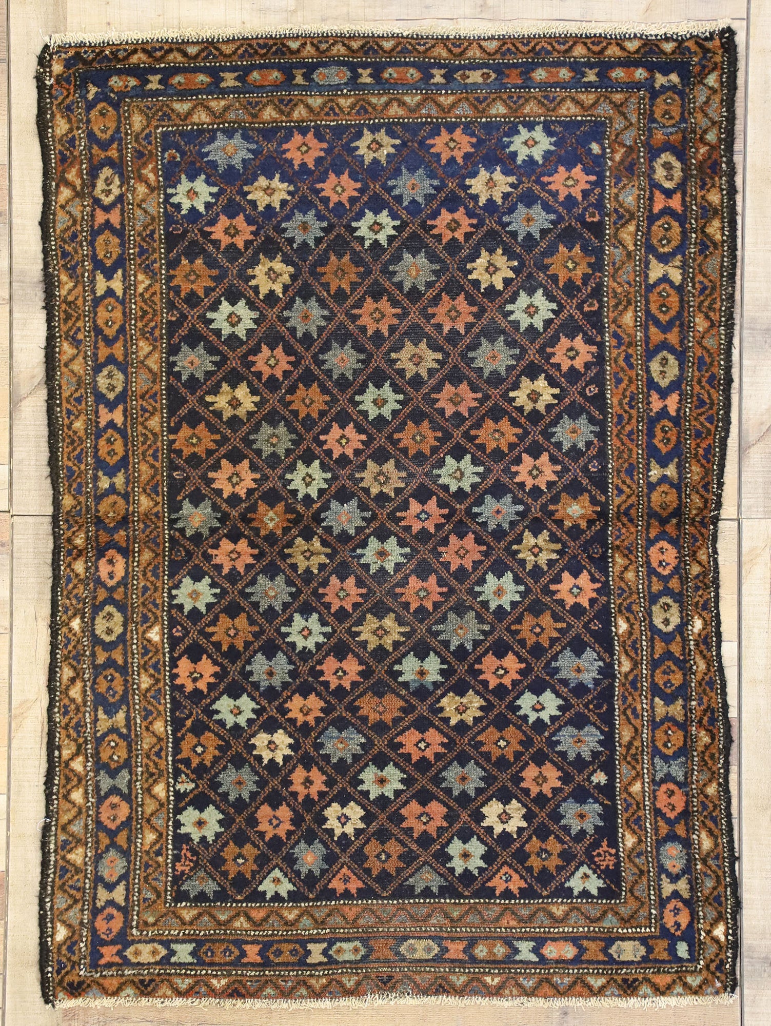 4 x 5 Antique Persian Hamadan Rug 73301