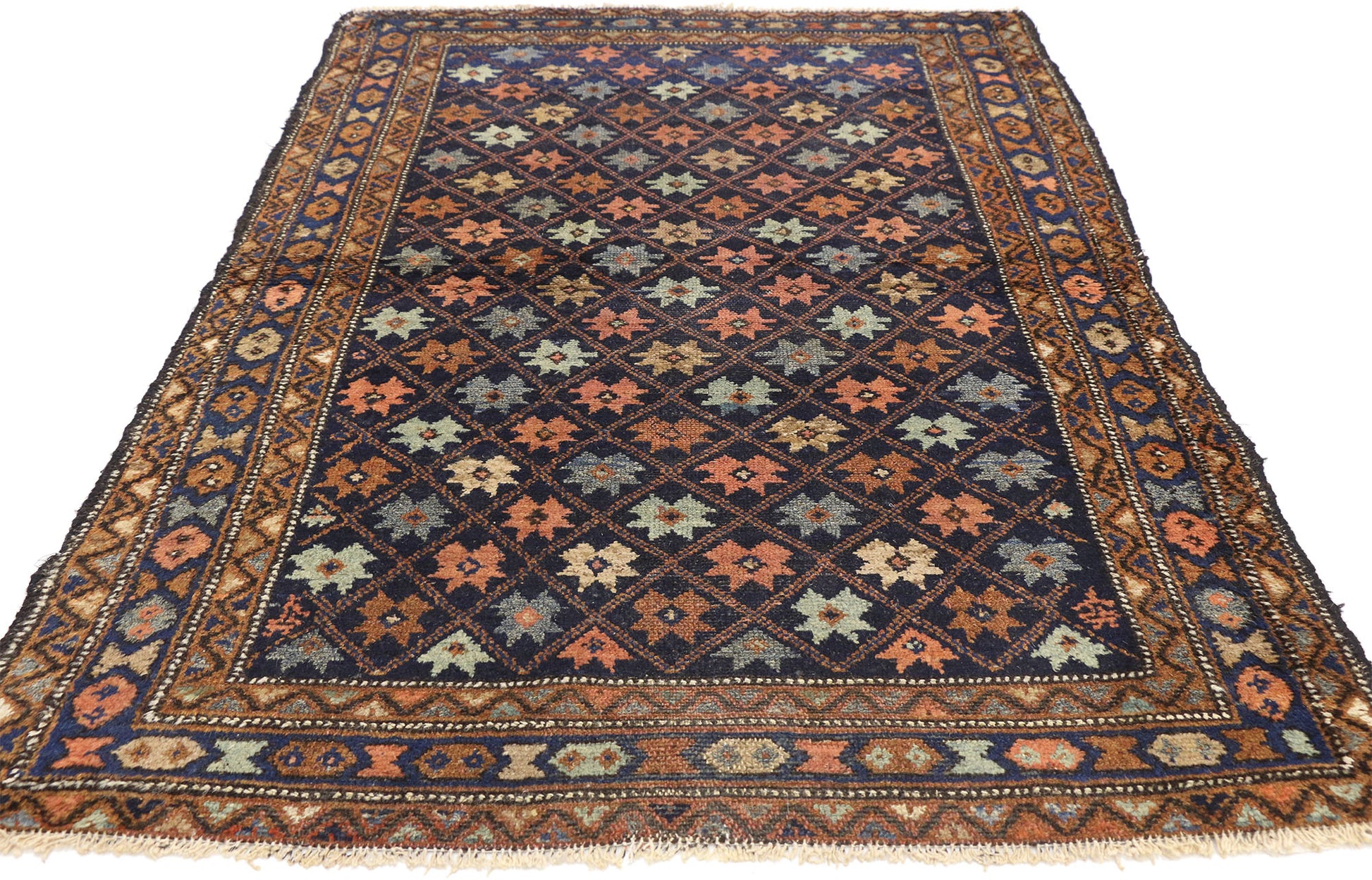 4 x 5 Antique Persian Hamadan Rug 73301
