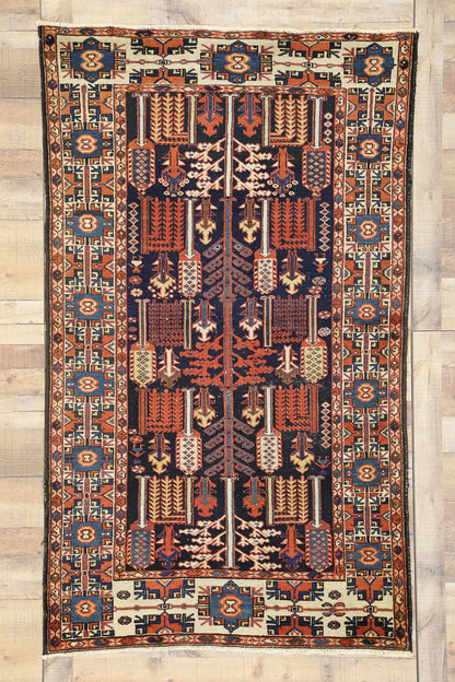 4 x 7 Antique Persian Bakhtiari Rug 73312