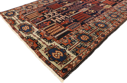 4 x 7 Antique Persian Bakhtiari Rug 73312