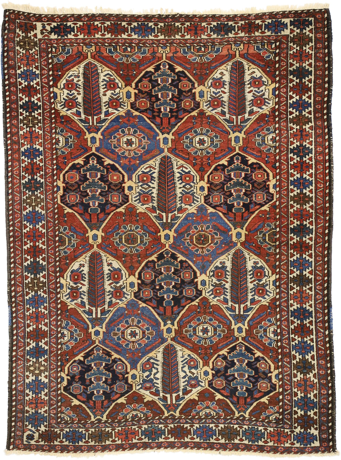 5 x 7 Antique Persian Bakhtiari Rug 73314