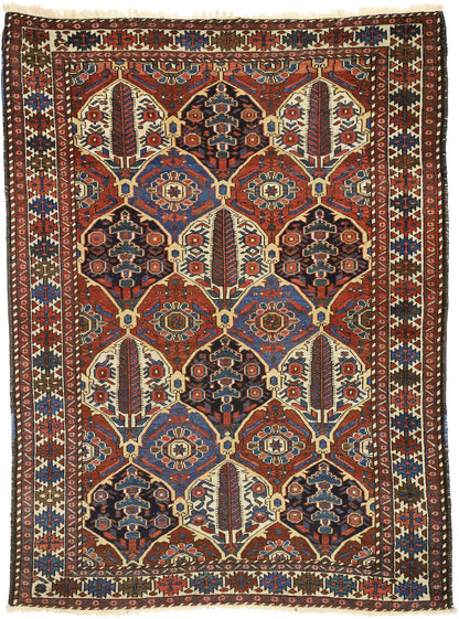 5 x 7 Antique Persian Bakhtiari Rug 73314