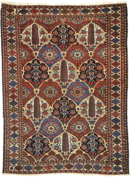 5 x 7 Antique Persian Bakhtiari Rug 73314