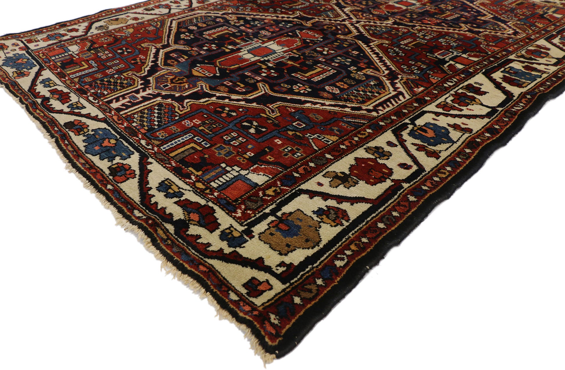5 x 7 Antique Persian Bakhtiari Rug 73315