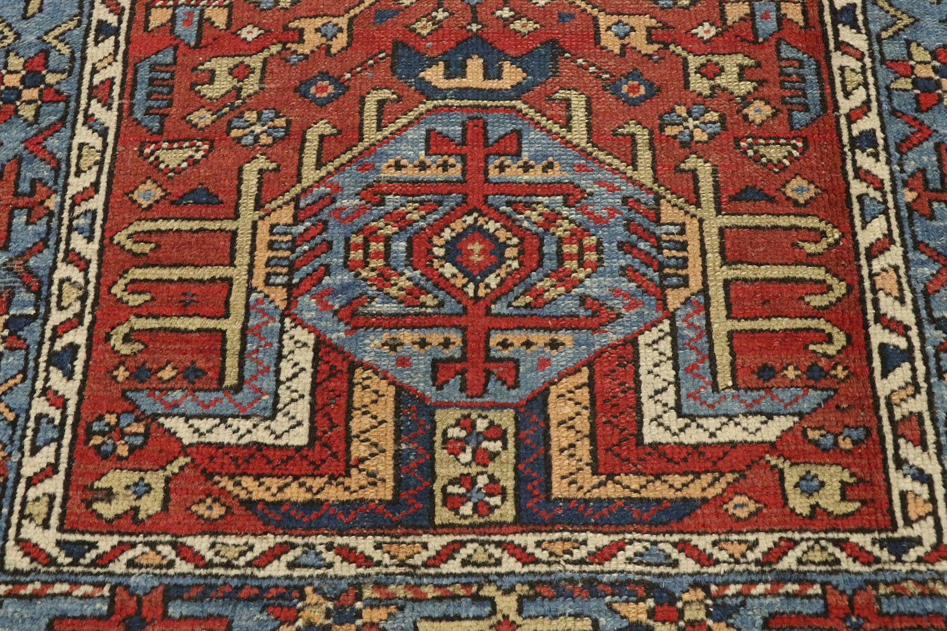 3 x 4 Antique Persian Karaja Heriz Rug 73317
