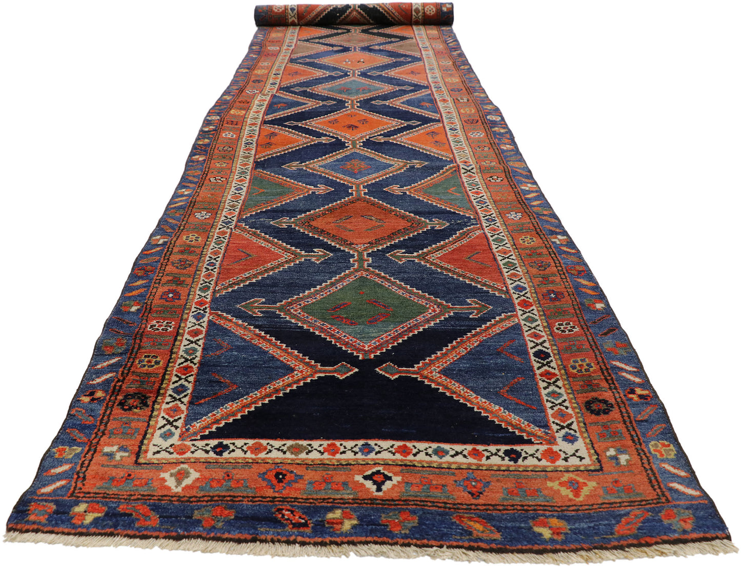 3 x 16 Antique Hamadan Rug 73325