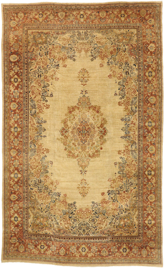 12 x 19 Antique Persian Mahal Rug 73329
