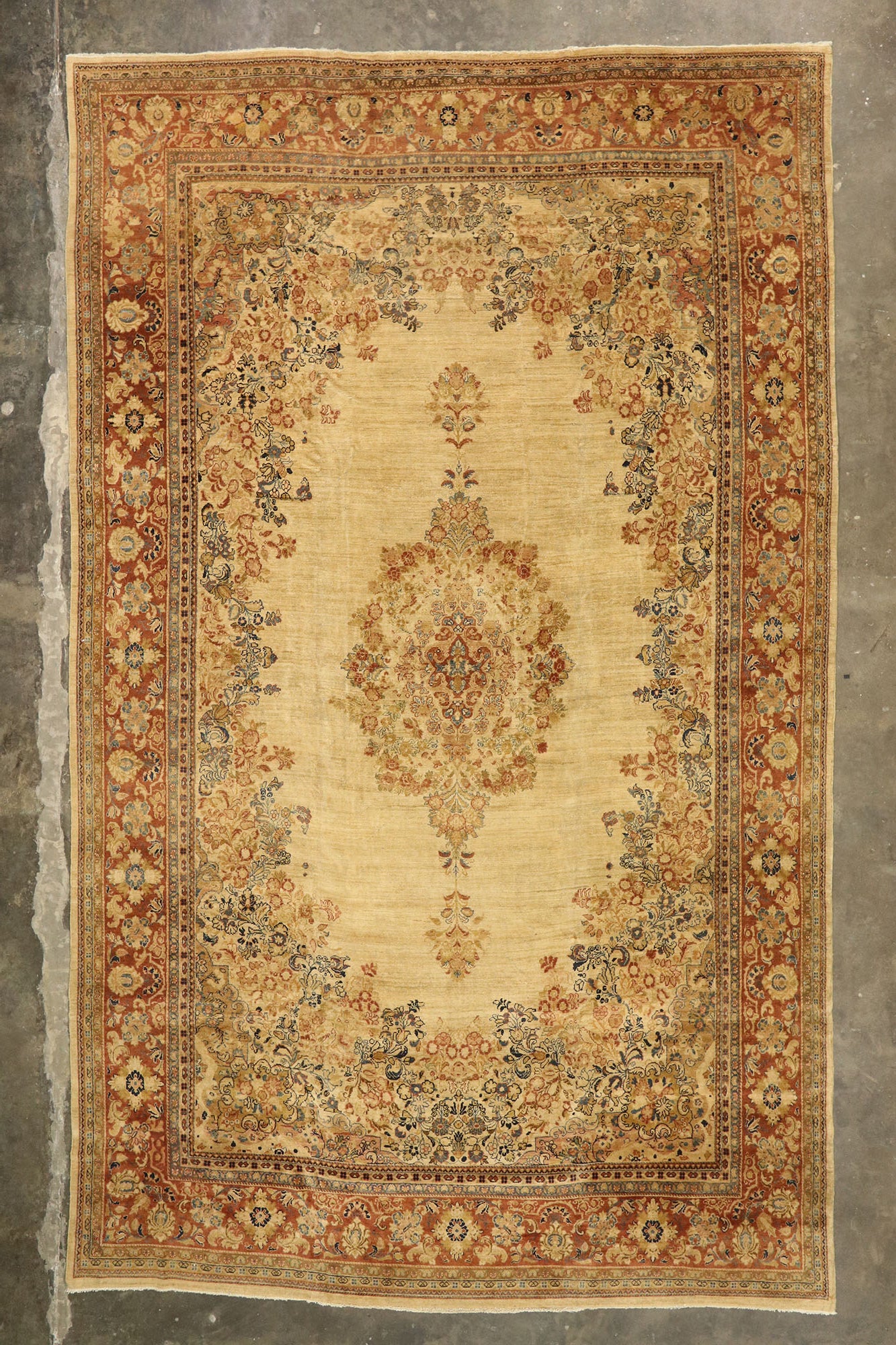 12 x 19 Antique Persian Mahal Rug 73329