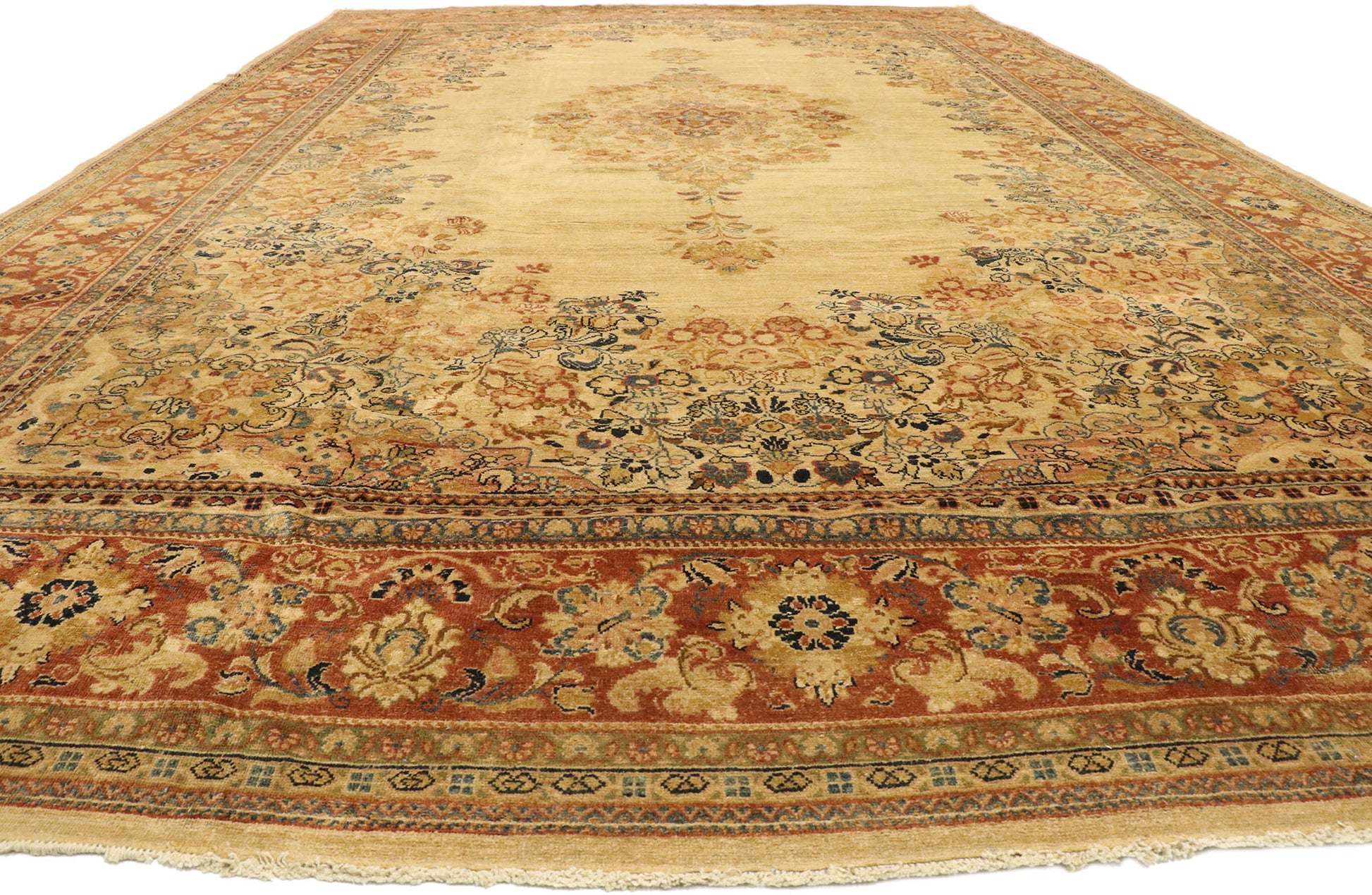 12 x 19 Antique Persian Mahal Rug 73329