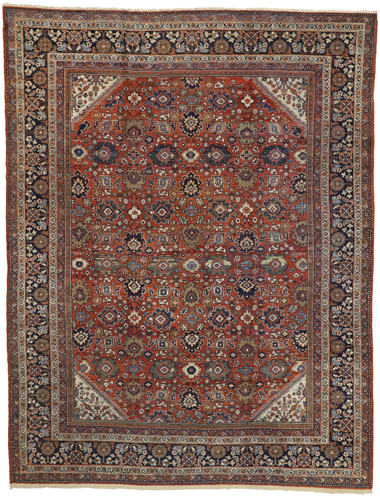 9 x 12 Antique Persian Mahal Rug 73333