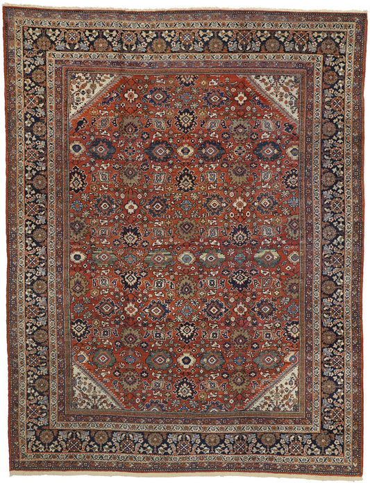 9 x 12 Antique Persian Mahal Rug 73333