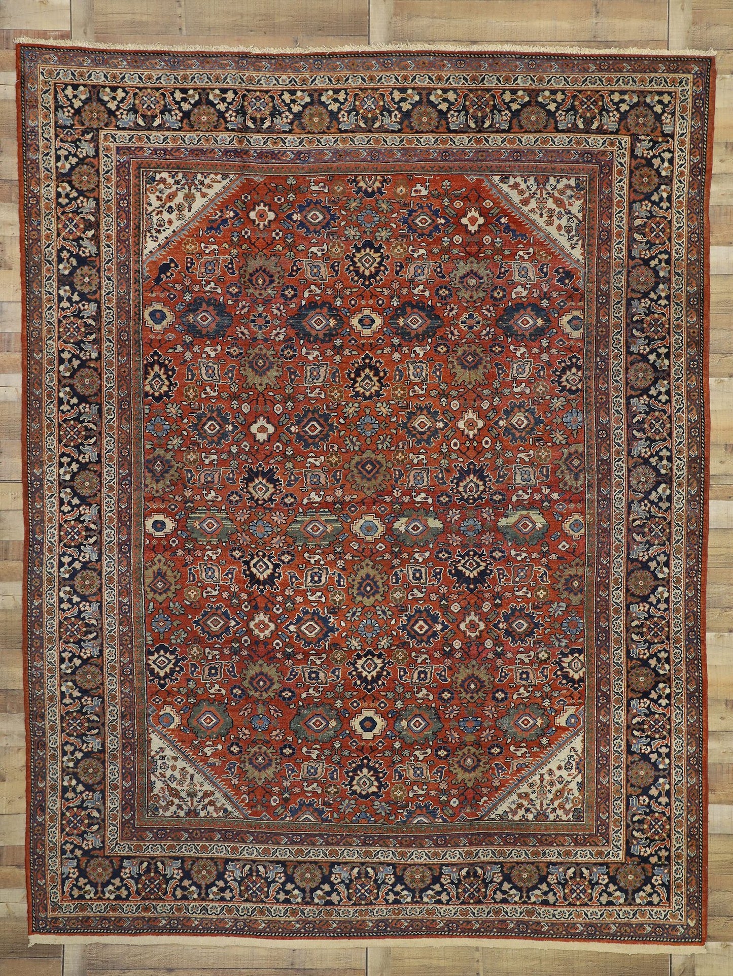 9 x 12 Antique Persian Mahal Rug 73333