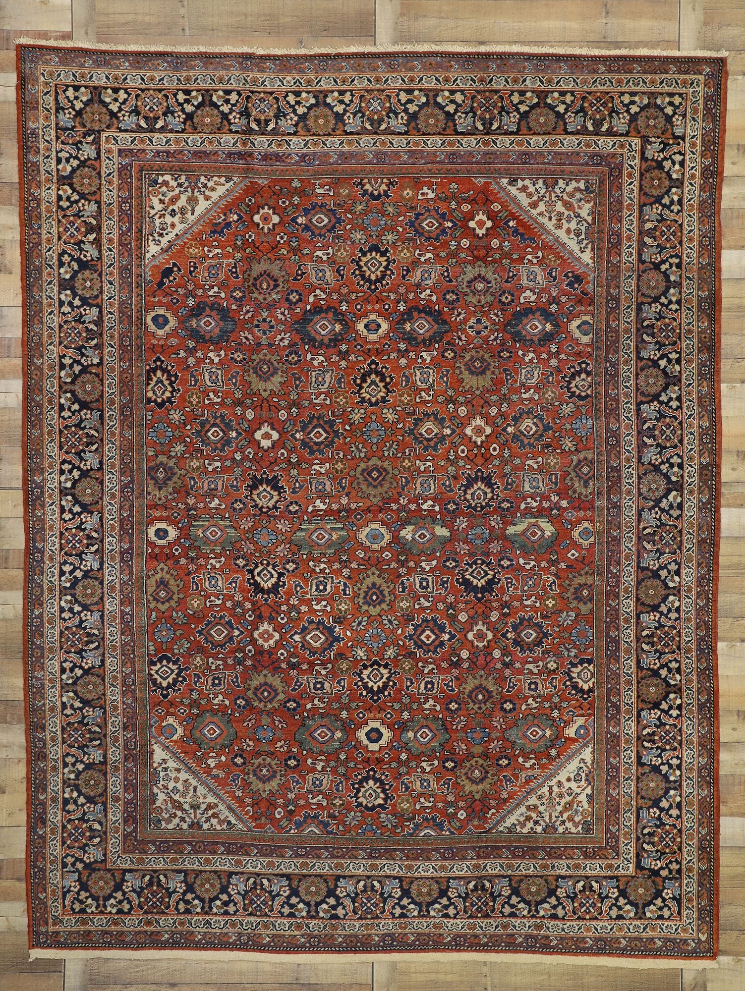 9 x 12 Antique Persian Mahal Rug 73333