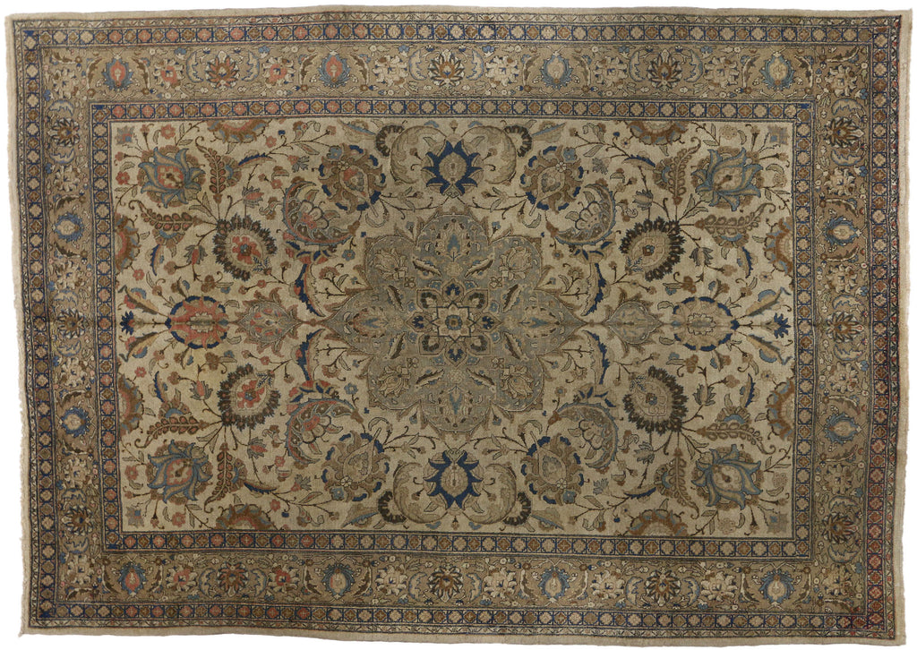 9 x 12 Antique Persian Tabriz Rug 73338