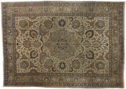 9 x 12 Antique Persian Tabriz Rug 73338