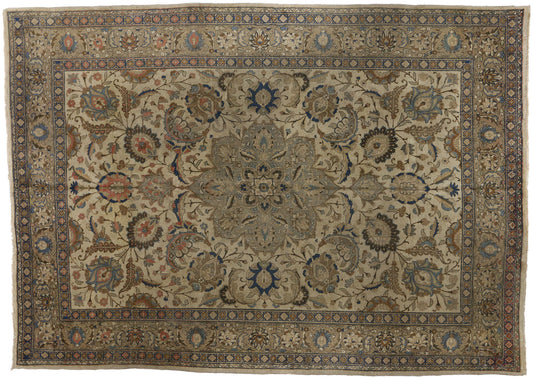 9 x 12 Antique Persian Tabriz Rug 73338