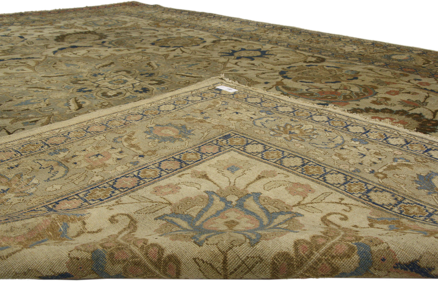 9 x 12 Antique Persian Tabriz Rug 73338