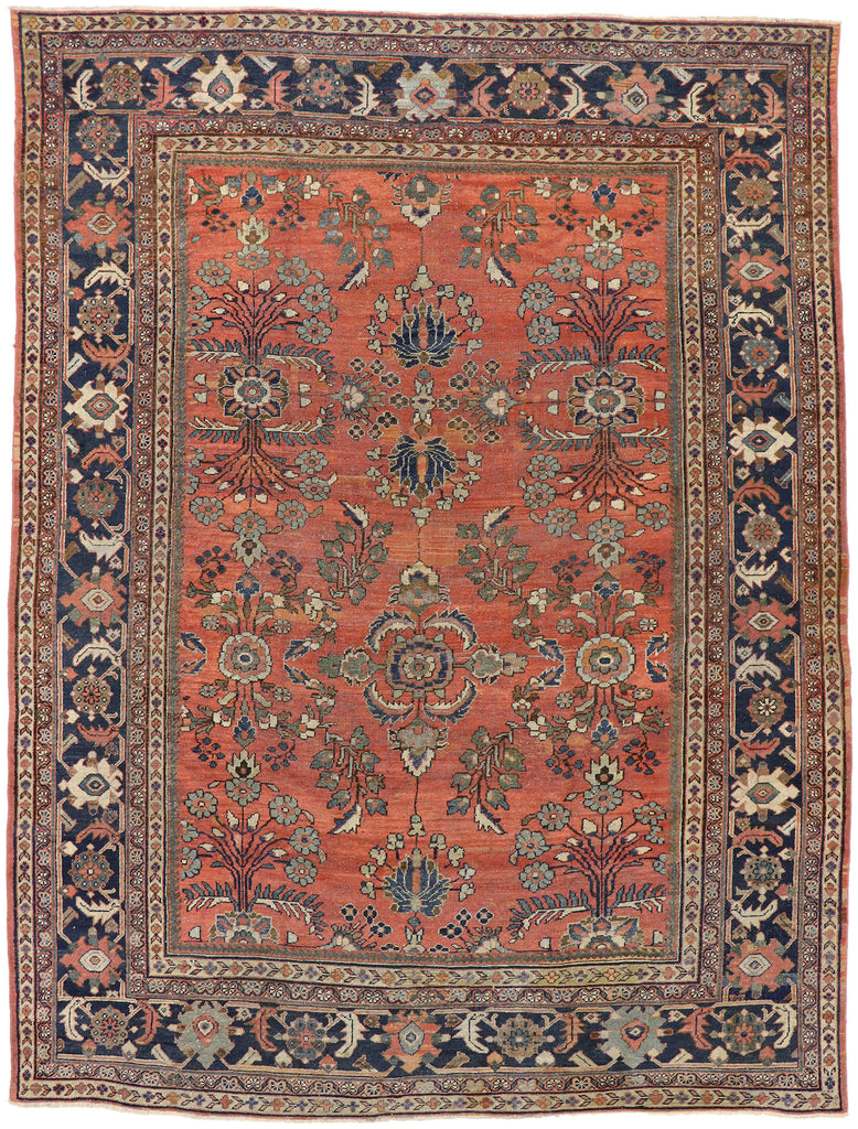 9 x 12 Antique Persian Mahal Rug 73340