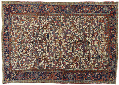 7 x 10 Antique Persian Heriz Rug 73342