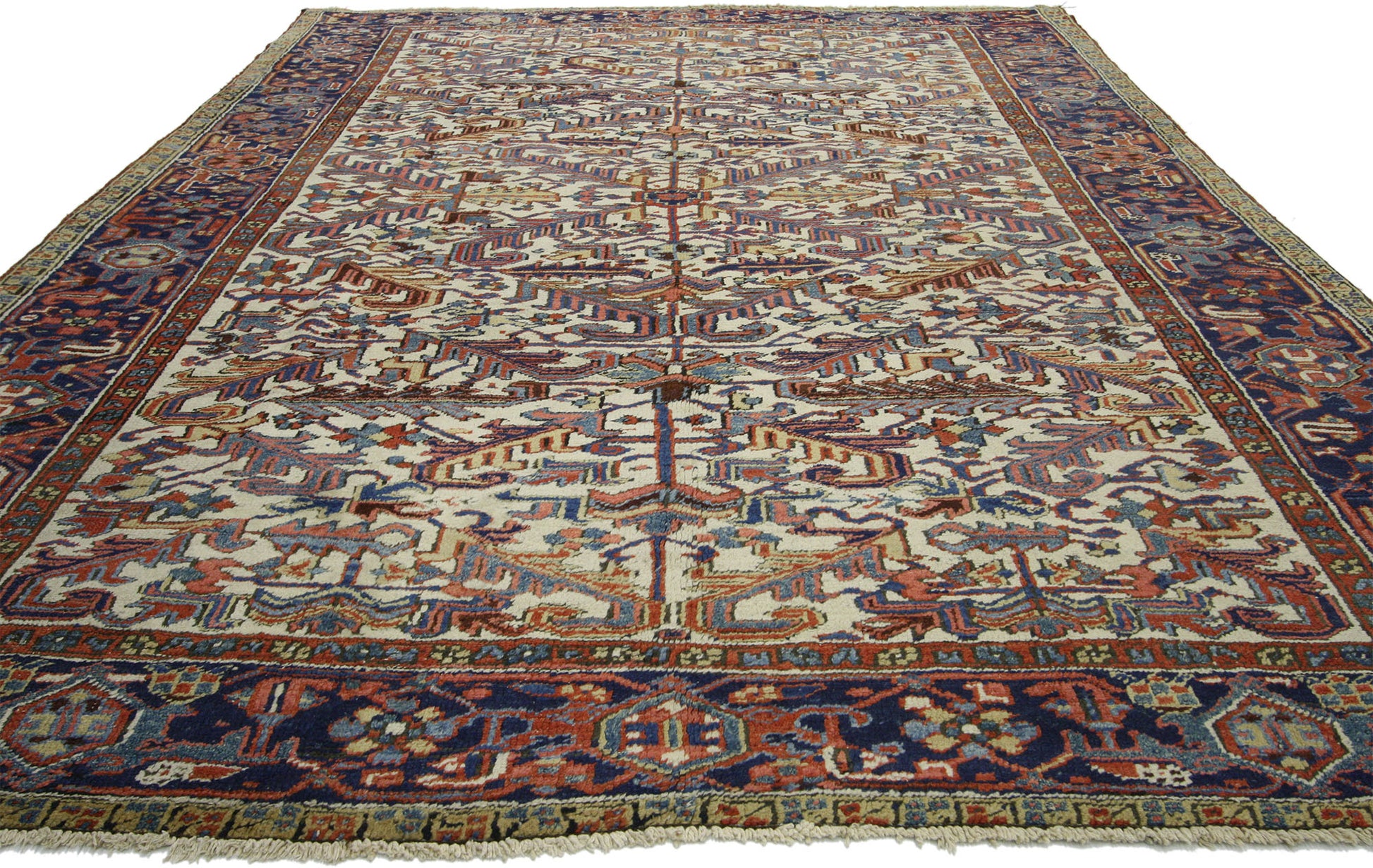 7 x 10 Antique Persian Heriz Rug 73342