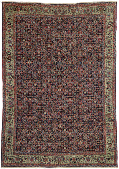 9 x 13 Antique Persian Tabriz Rug 73346