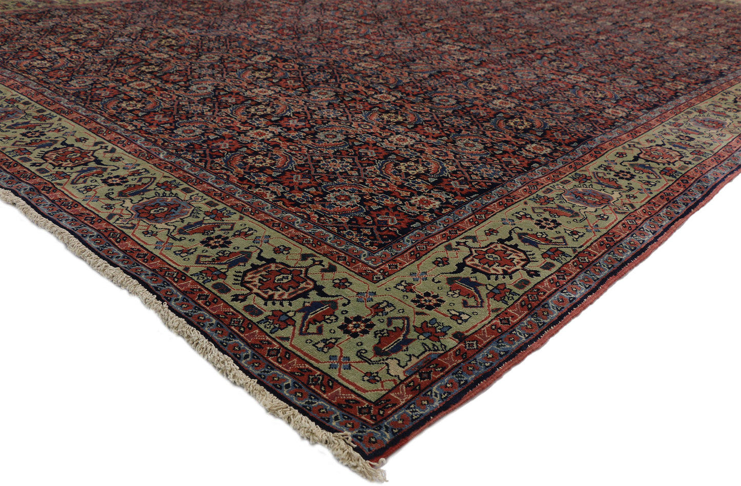 9 x 13 Antique Persian Tabriz Rug 73346