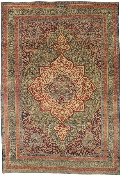 10 x 15 Antique Persian Kermanshah Rug 73364
