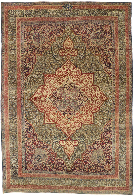 10 x 15 Antique Persian Kermanshah Rug 73364
