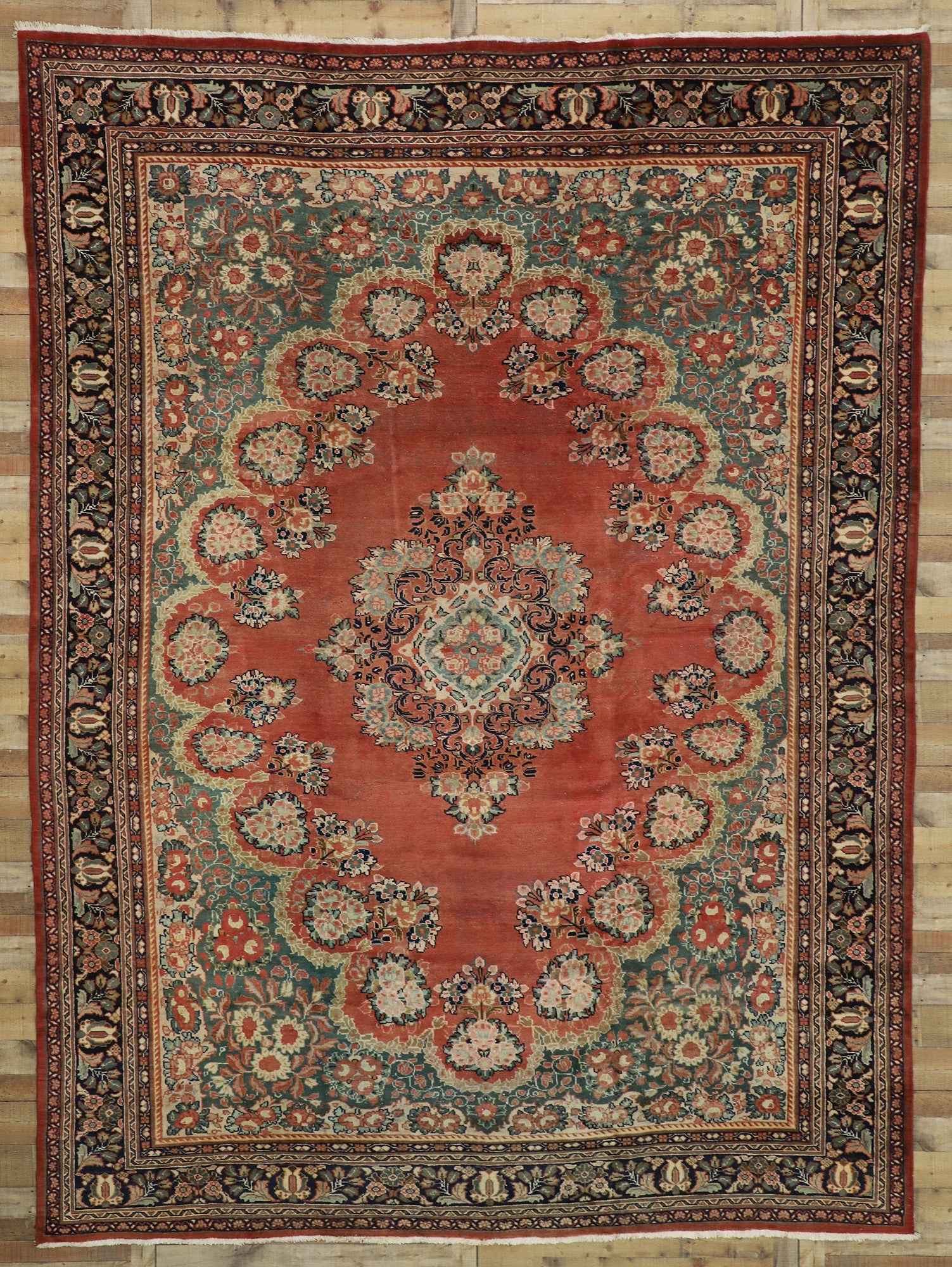 11 x 15 Antique Persian Mahal Rug 73370
