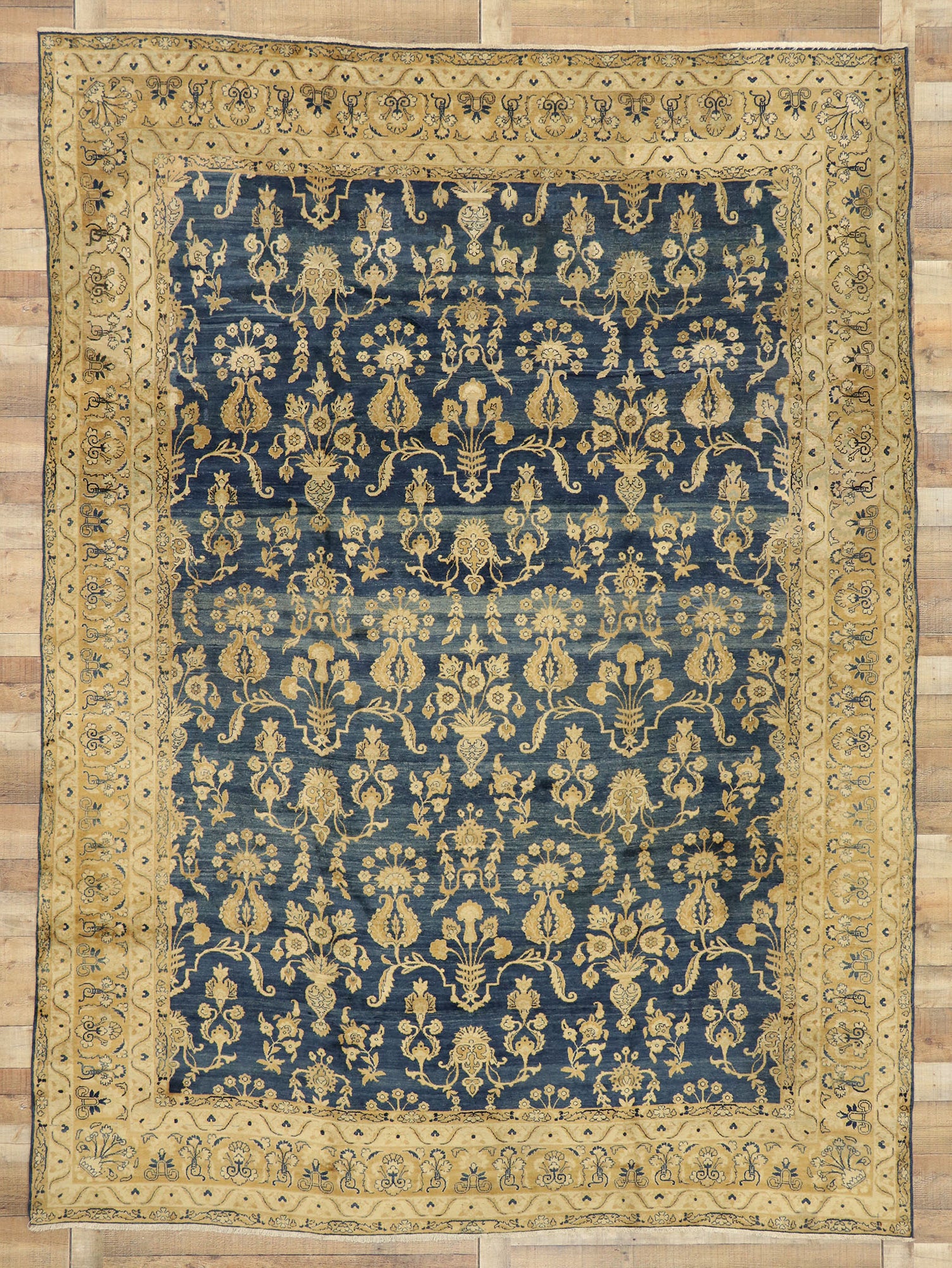 9 x 12 Antique Persian Kerman Rug 73375