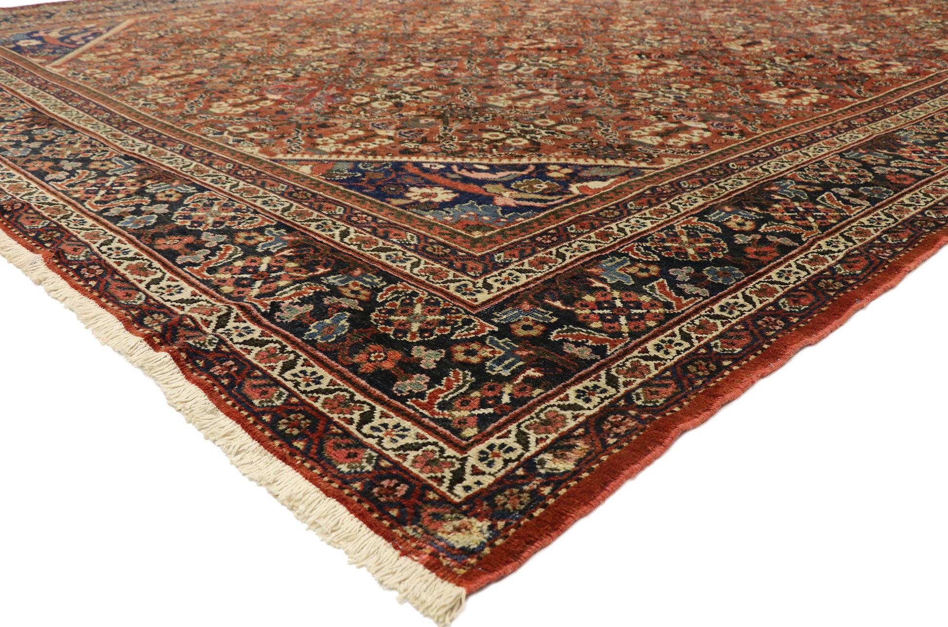 10 x 14 Antique Persian Mahal Rug 73378