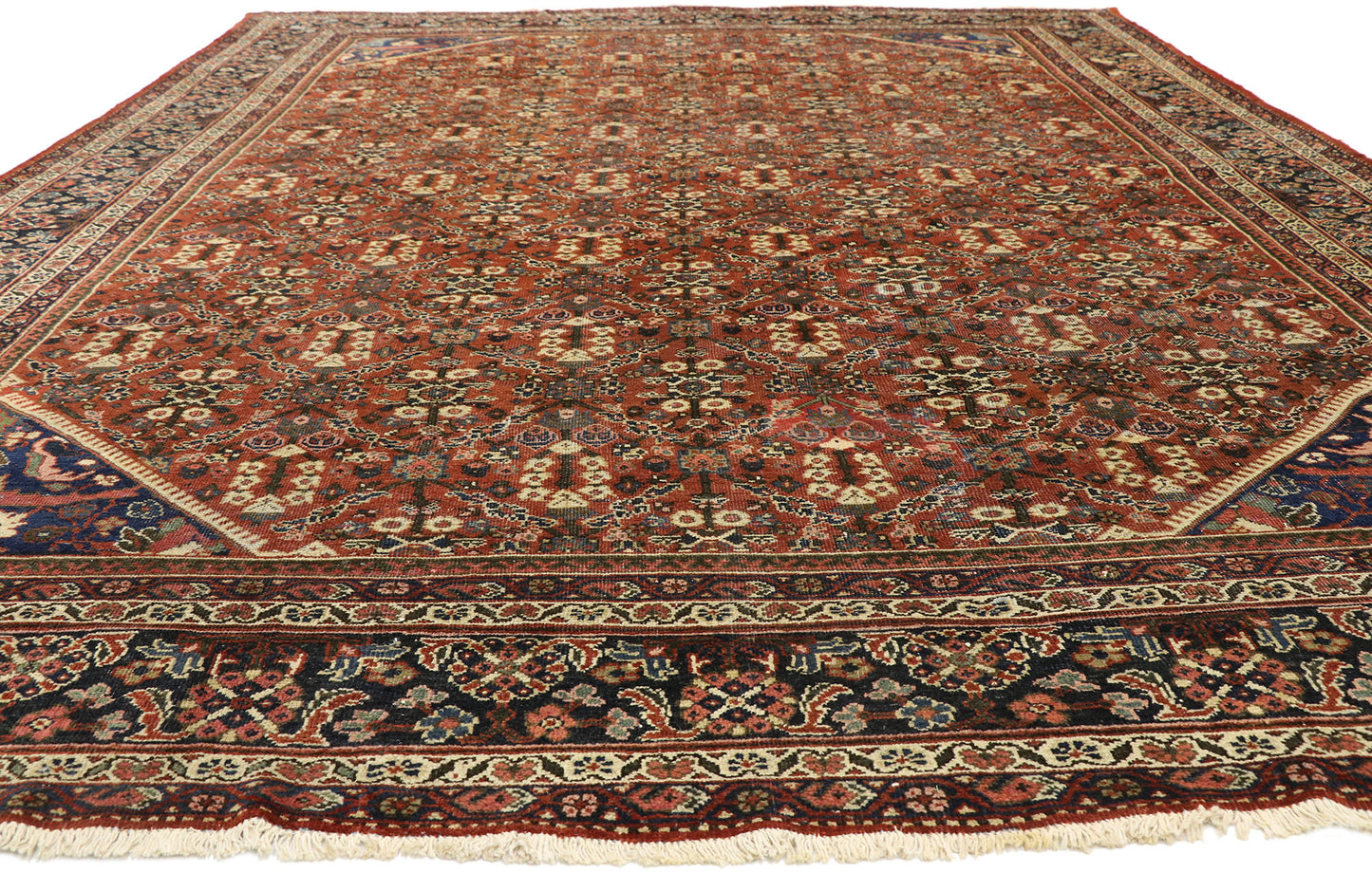 10 x 14 Antique Persian Mahal Rug 73378