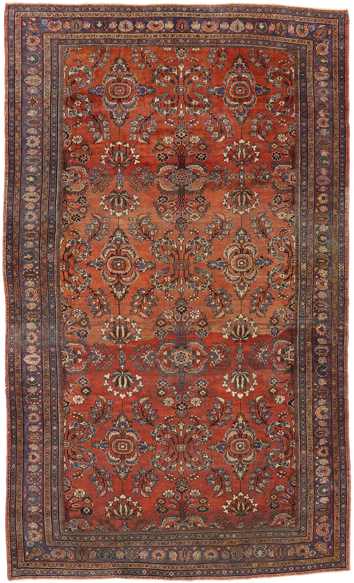 10 x 18 Antique Persian Mahal Rug 73381
